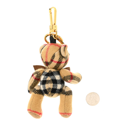 Burberry Cashmere House Check Thomas Bear Bag Charm Antique Yellow 2 of 4