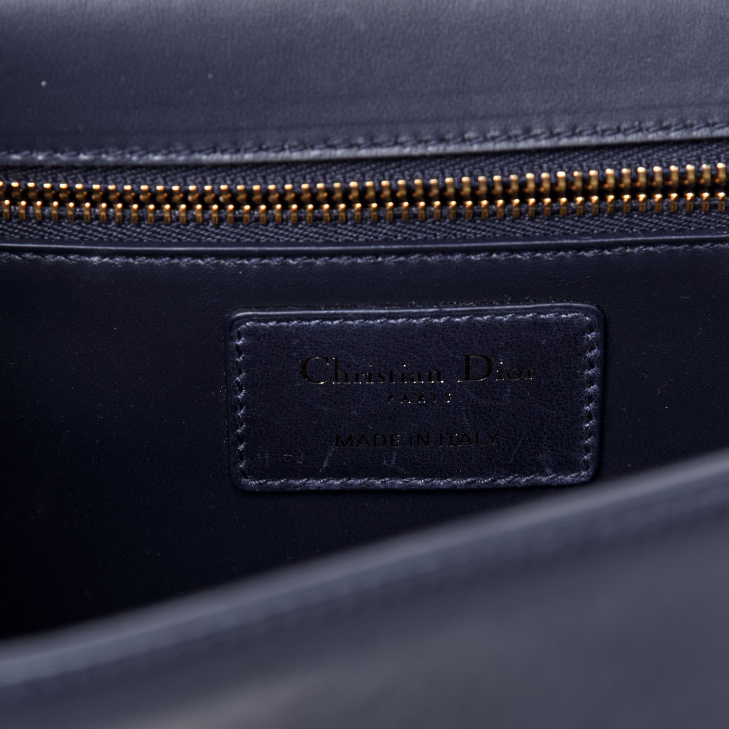 Christian Dior Shiny Crinkled Lambskin 30 Montaigne Flap Bag Indigo 6 of 20