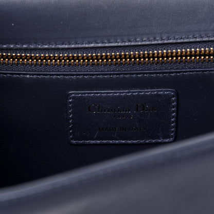 Christian Dior Shiny Crinkled Lambskin 30 Montaigne Flap Bag Indigo 6 of 20