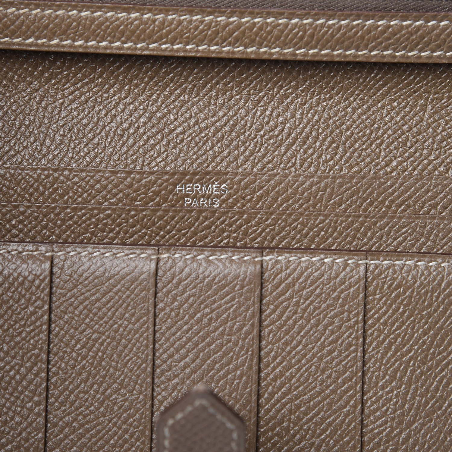 Hermes Epsom Bearn Gusset Wallet Etoupe 6 of 12