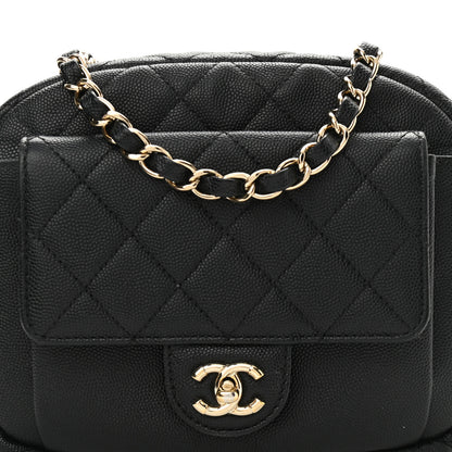 Chanel Caviar Quilted CC Day Camera Case Black 8 of 10