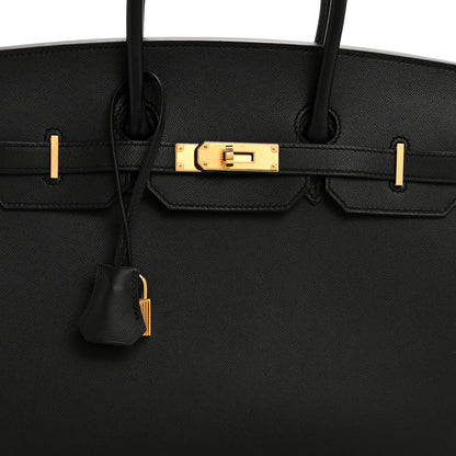 Hermes Madame Calfskin Birkin Sellier 35 Black 8 of 13