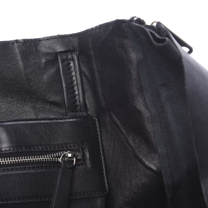 Celine Shiny Smooth Calfskin Shearling Horizontal Cabas Zipper Tote Black 17 of 17