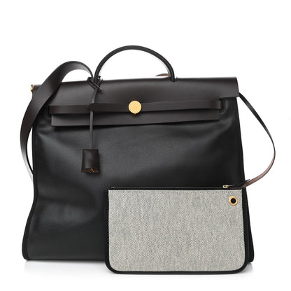 Hermes Toile H Berline Vache Hunter Herbag Zip 39 MM Black Ebene 1 of 10
