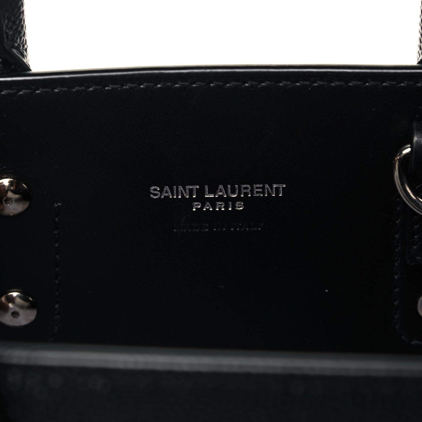 Grained Calfskin Nano Sac De Jour Black