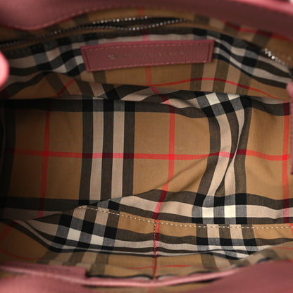 Burberry Grainy Calfskin House Check Small Banner Tote Dusty Rose 5 of 14