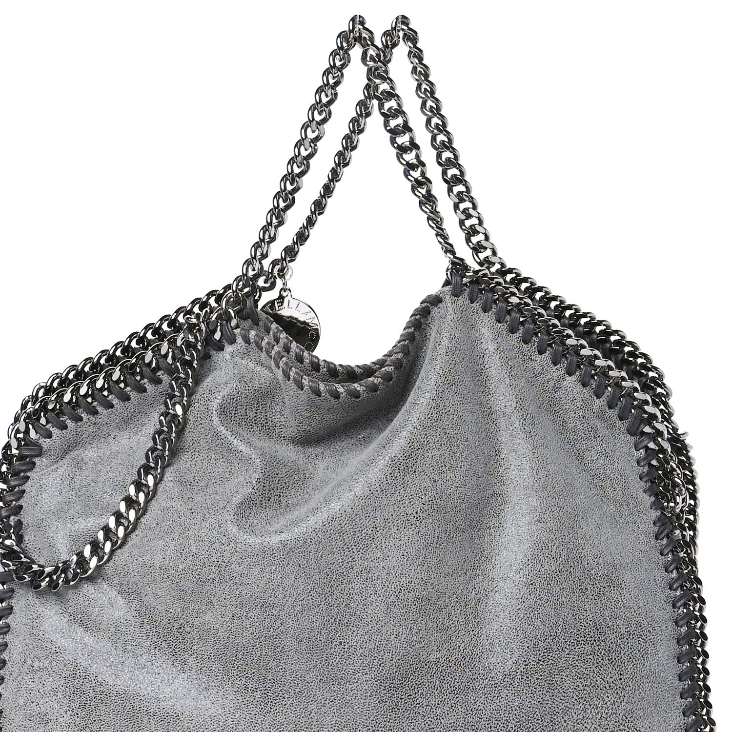Stella McCartney Shaggy Deer Falabella Fold Over Tote Light Grey 8 of 10
