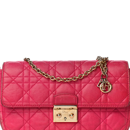 Christian Dior Lambskin Cannage Miss Dior Promenade Pouch Fuchsia 7 of 30