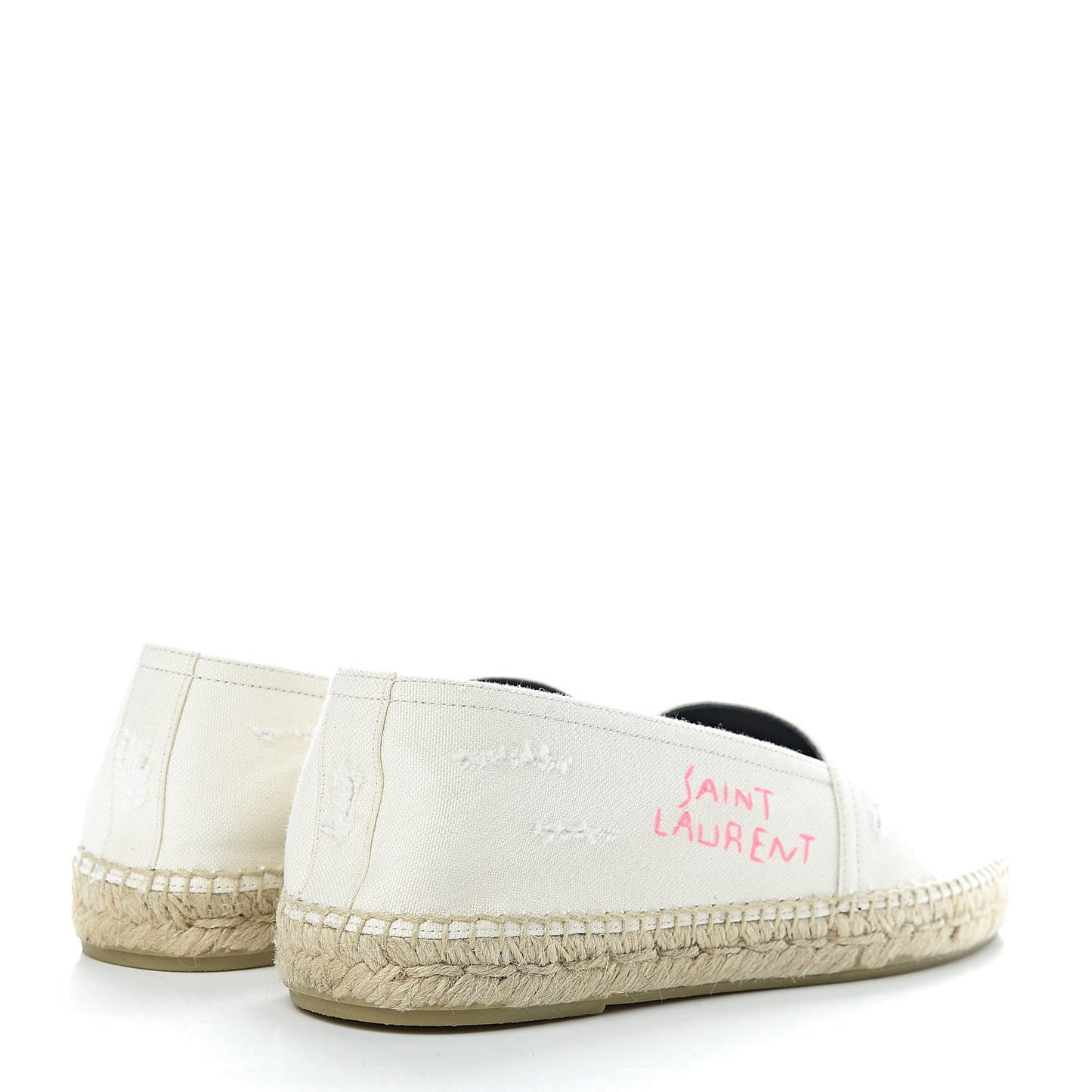 Canvas Elba Logo Embroidered Espadrilles 41 Panna