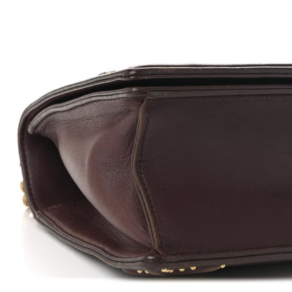 Christian Dior Lambskin Studded Medium Diorama Flap Bag Burgundy 18 of 23