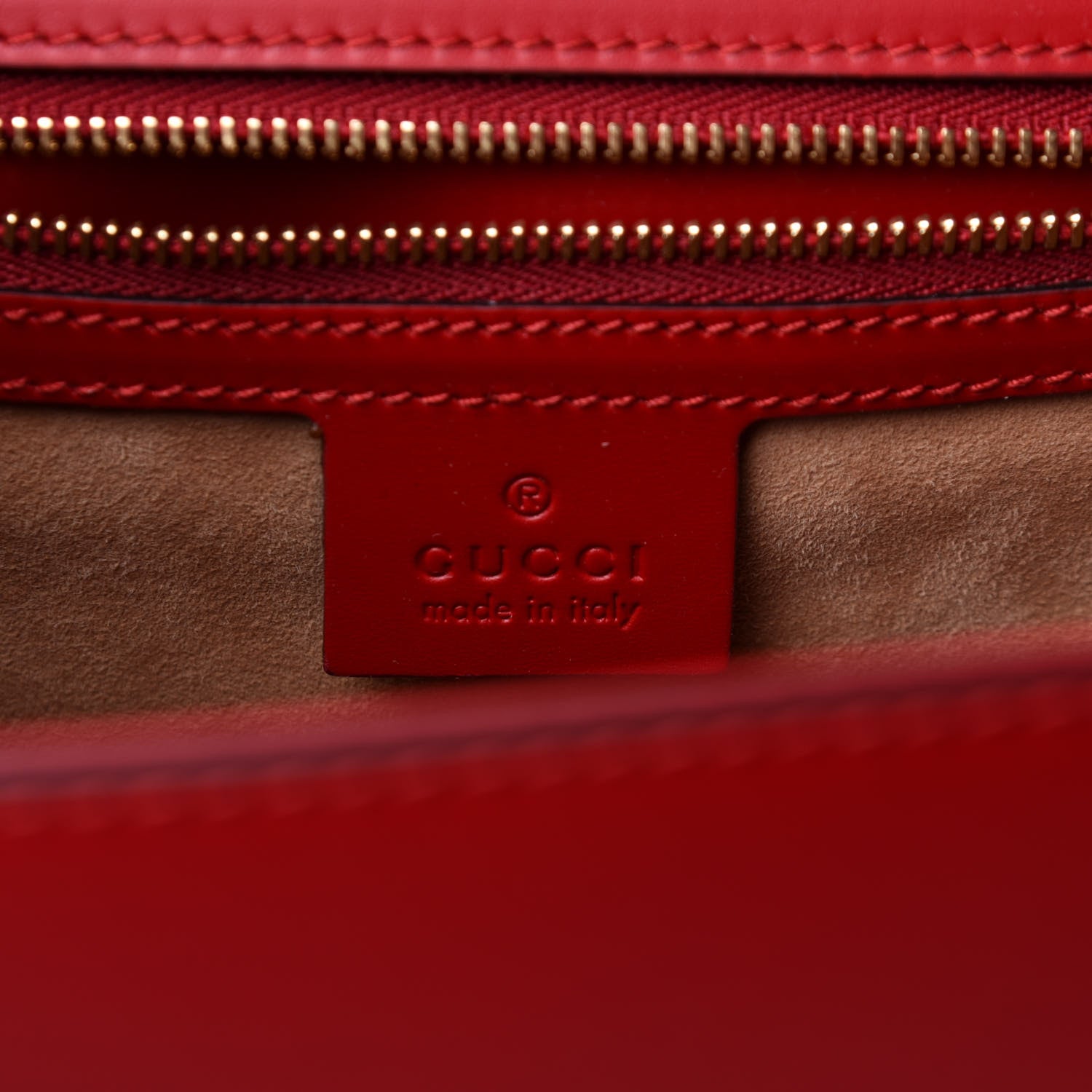 Gucci Calfskin Medium Sylvie Top Handle Bag Hibiscus Red 6 of 10