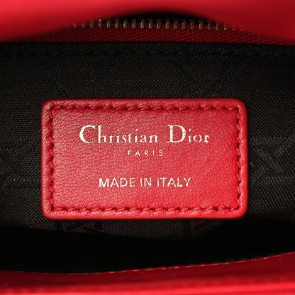 Christian Dior Lambskin Cannage Small My Lady Dior Red 5 of 10