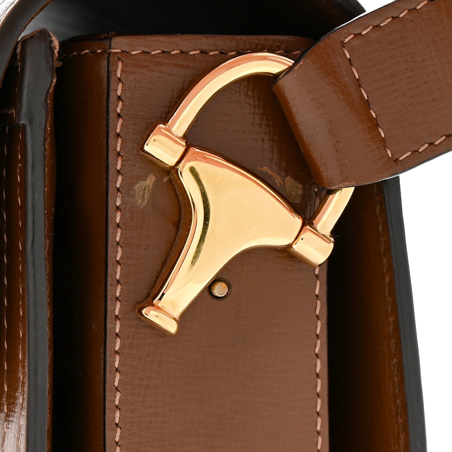 Gucci GG Supreme Monogram Azalea Calfskin Horsebit 1955 Shoulder Bag Beige Brown Sugar 11 of 12