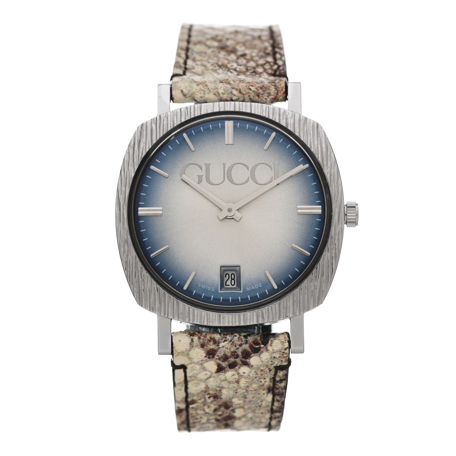 Gucci Stainless Steel Calfskin 36mm Pantheon Quartz Watch Blue 1 of 5