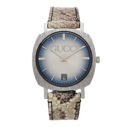 Gucci Stainless Steel Calfskin 36mm Pantheon Quartz Watch Blue 1 of 5