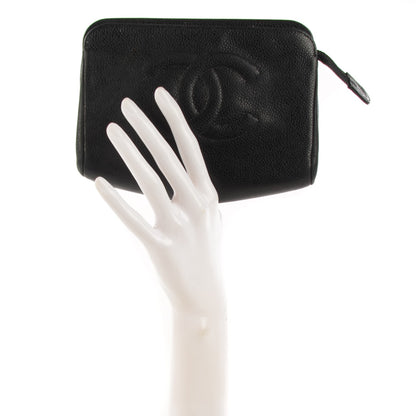 Chanel Caviar Timeless CC Cosmetic Pouch Black 3 of 10