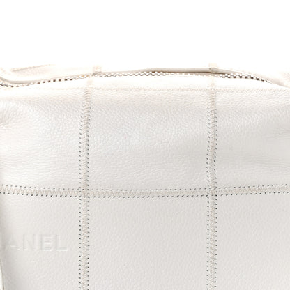Chanel Caviar Square Stitched Bag White 7 of 10