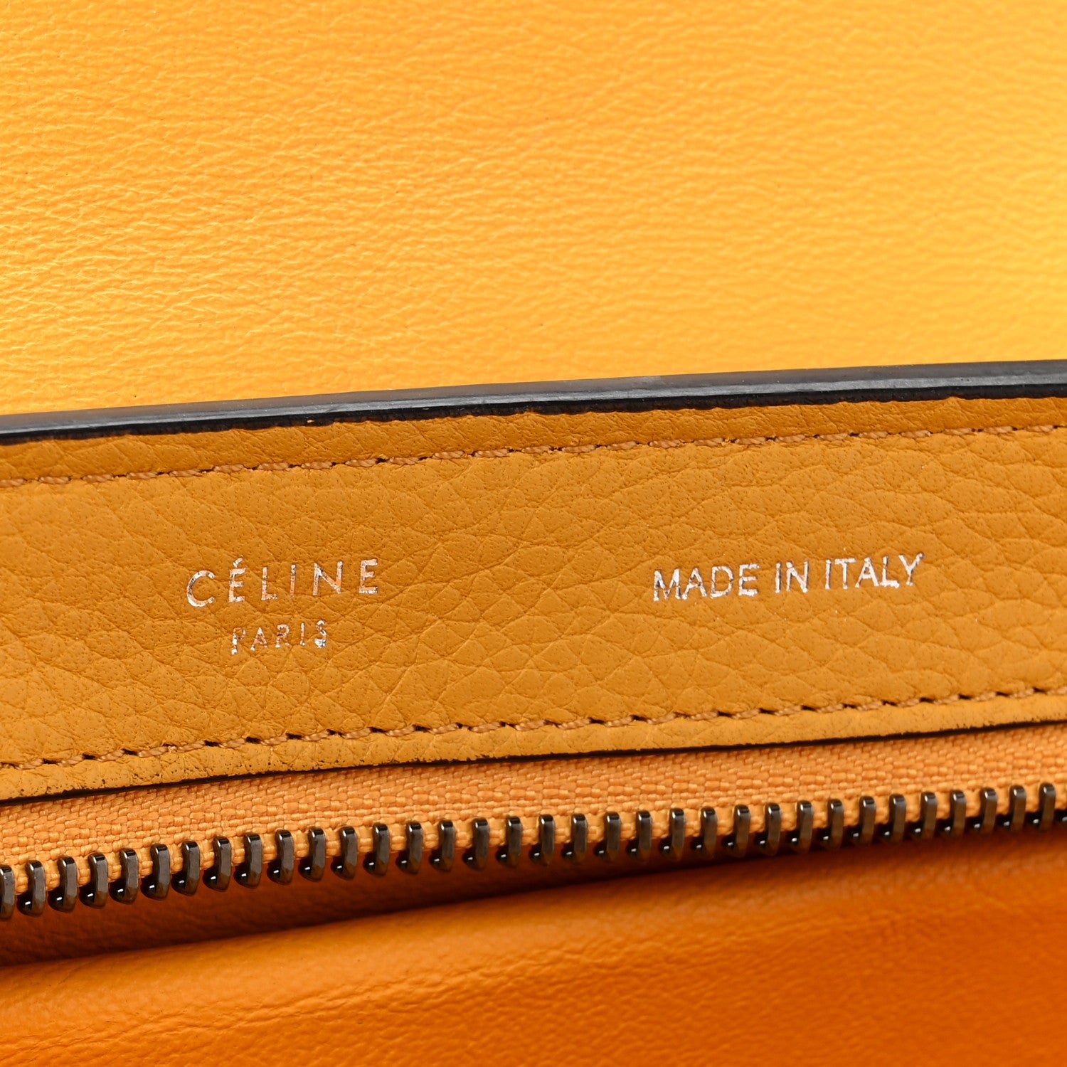 Celine Drummed Calfskin Suede Small Trapeze Ocre 6 of 18