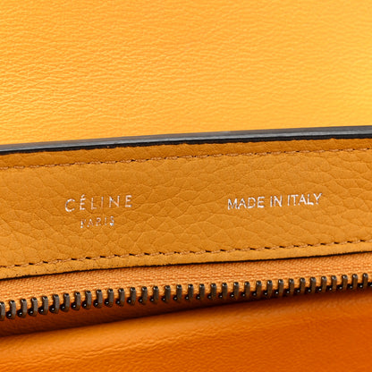 Celine Drummed Calfskin Suede Small Trapeze Ocre 6 of 18