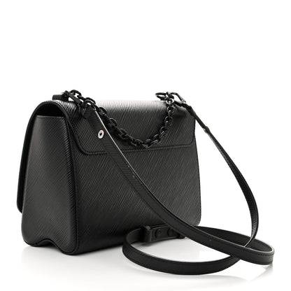 Louis Vuitton Epi Twist Shoulder Bag MM Matte Black 3 of 14