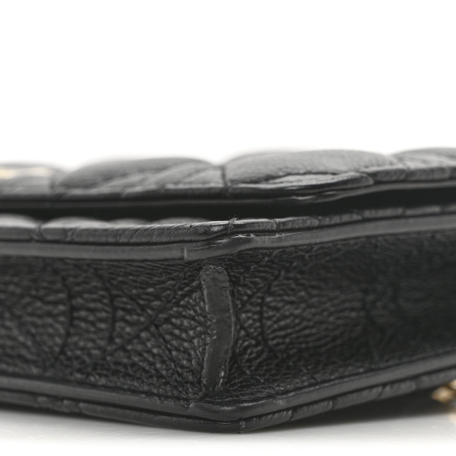 Christian Dior Supple Calfskin Cannage Caro Belt Pouch with Chain Black 9 of 9