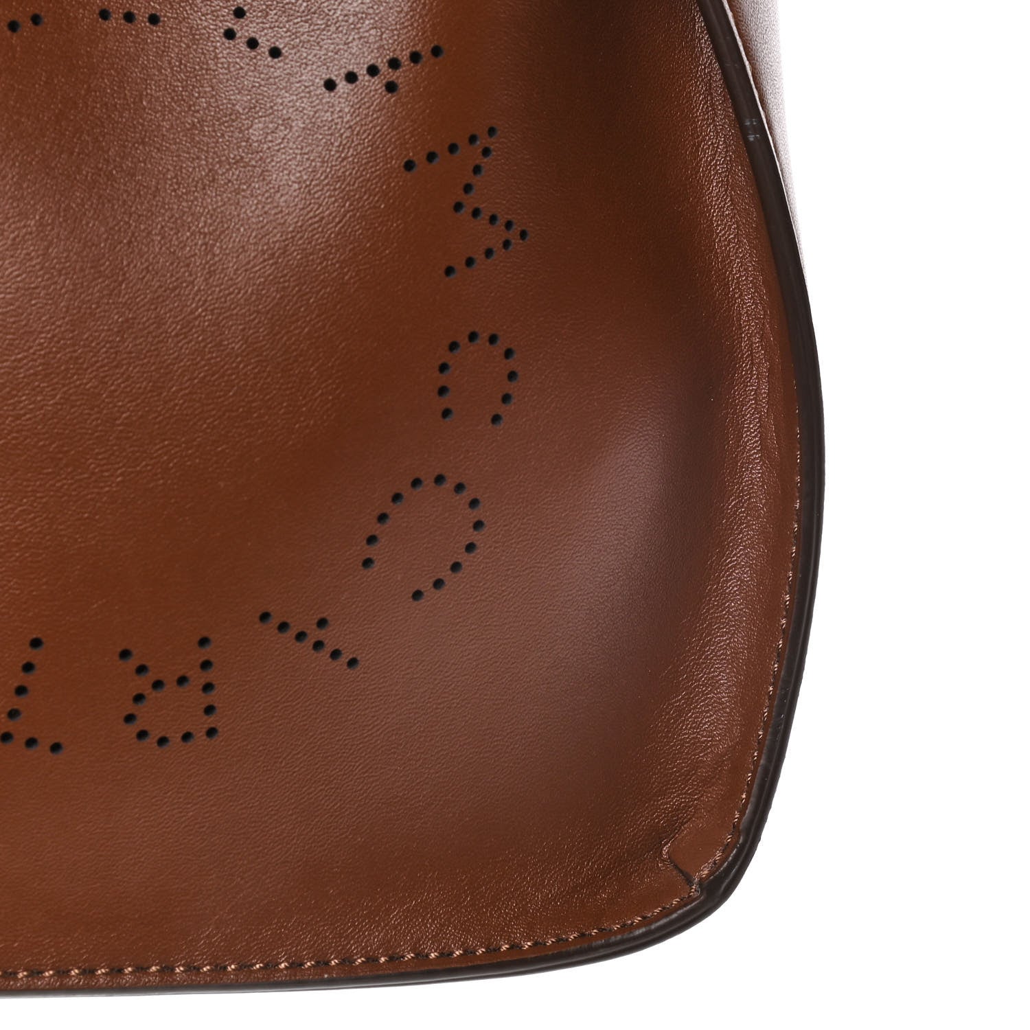 Stella McCartney Eco Alter Nappa Perforated Logo Tiny Crossbody Cinnamon 12 of 14