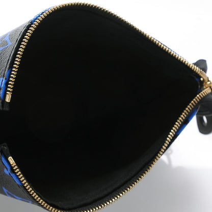 Louis Vuitton Colored Monogram Mini Pochette Accessories Blue Black 5 of 6