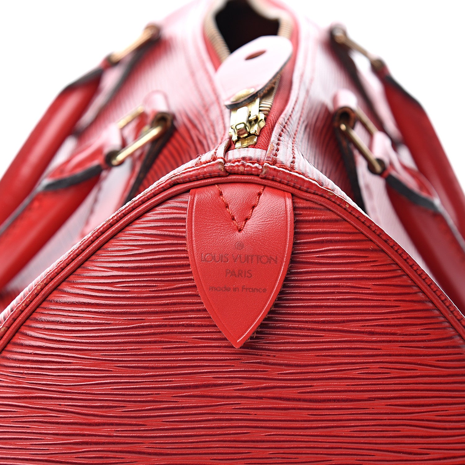 Louis Vuitton Epi Speedy 30 Castillan Red 5 of 10