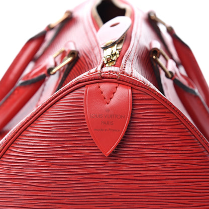 Louis Vuitton Epi Speedy 30 Castillan Red 5 of 10
