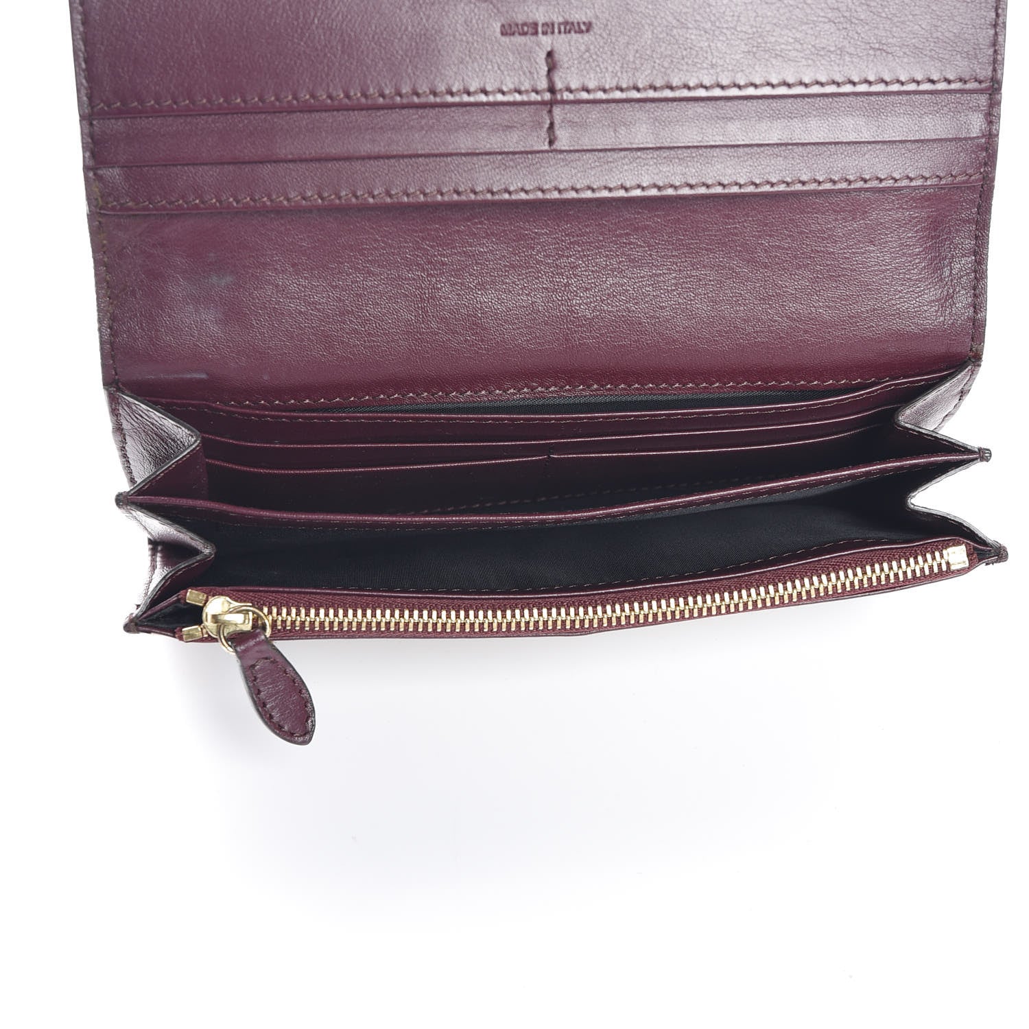 Burberry Calfskin House Check Porter Continental Wallet Mahogany Red 5 of 13