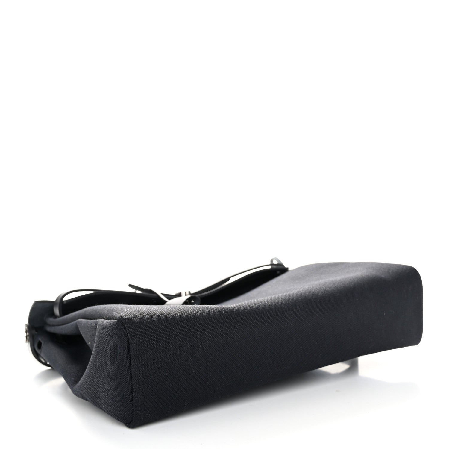Hermes Military Toile Vache Hunter Herbag Messenger 39 Black 5 of 12
