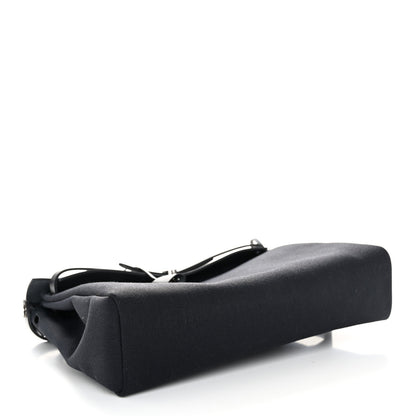 Hermes Military Toile Vache Hunter Herbag Messenger 39 Black 5 of 12