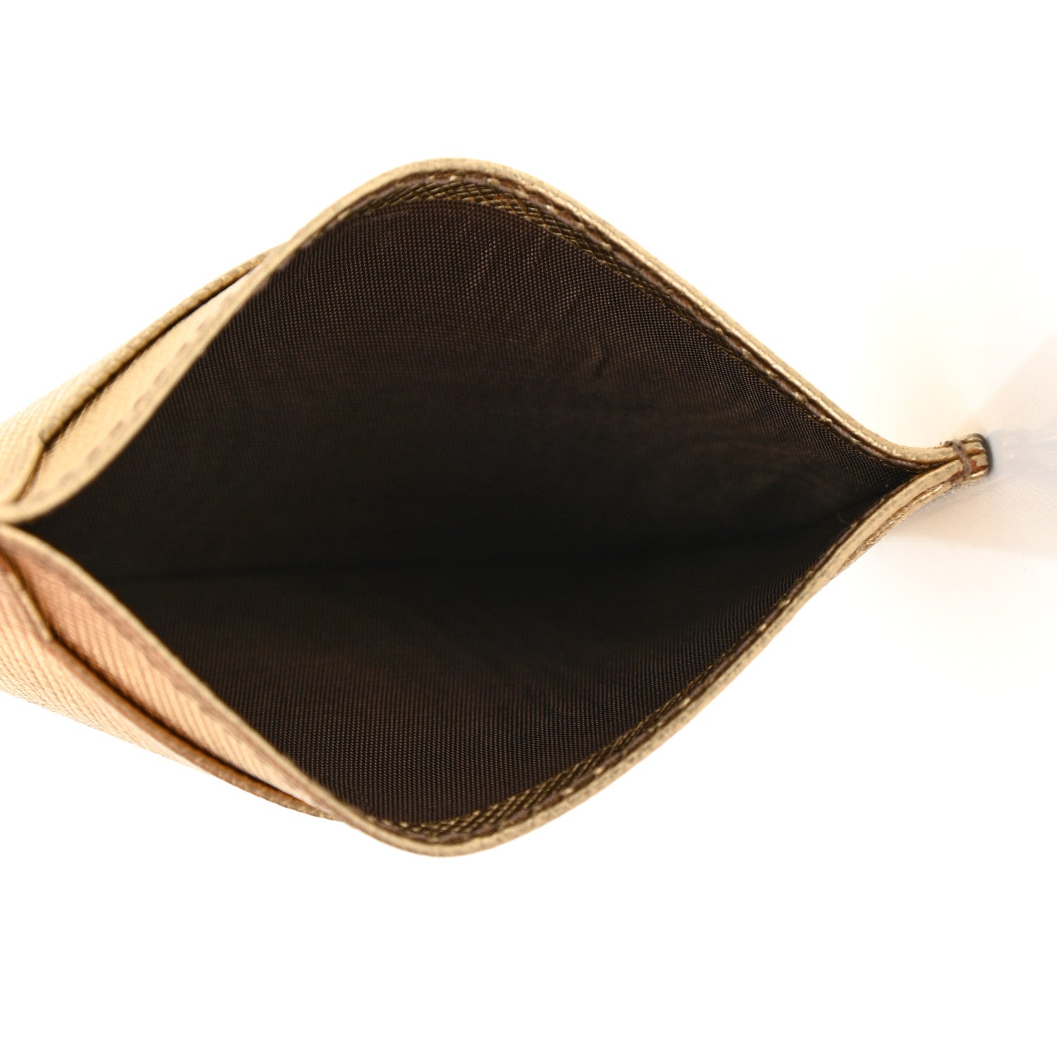 Prada Saffiano Metal Card Case Gold 5 of 7