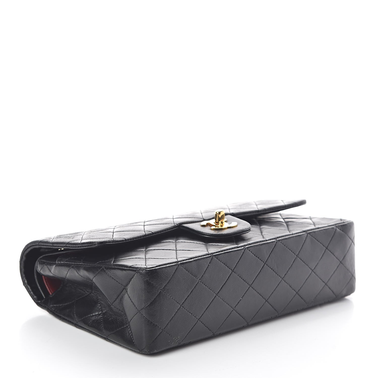 Chanel Lambskin Quilted Medium Double Flap Black 4 of 11