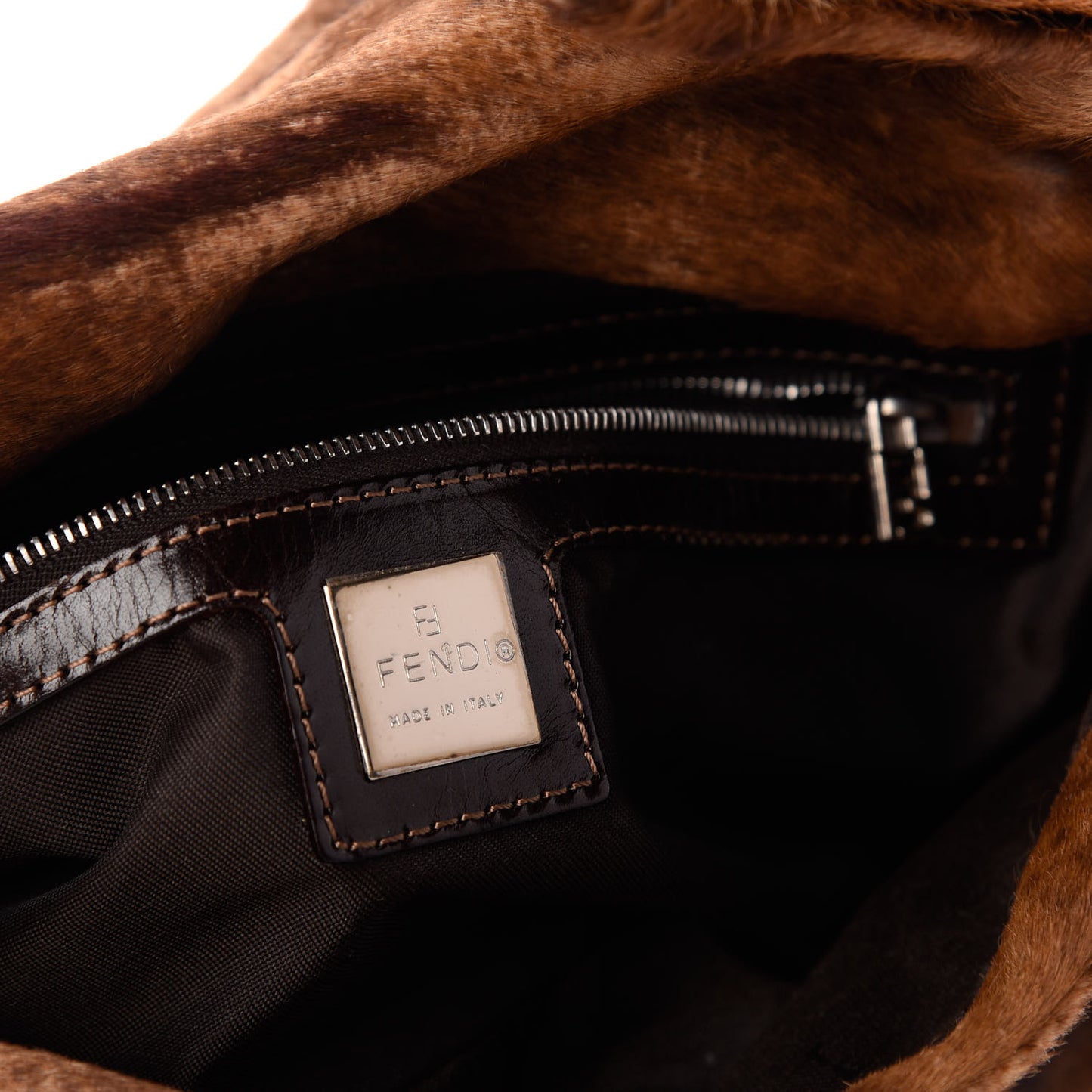 Calf Hair Baguette Brown