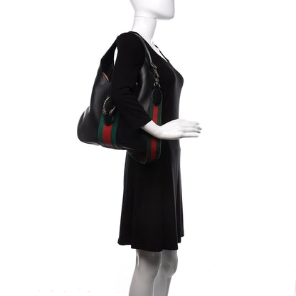Gucci Calfskin Web Stripe Medium Dionysus Hobo Black 3 of 13