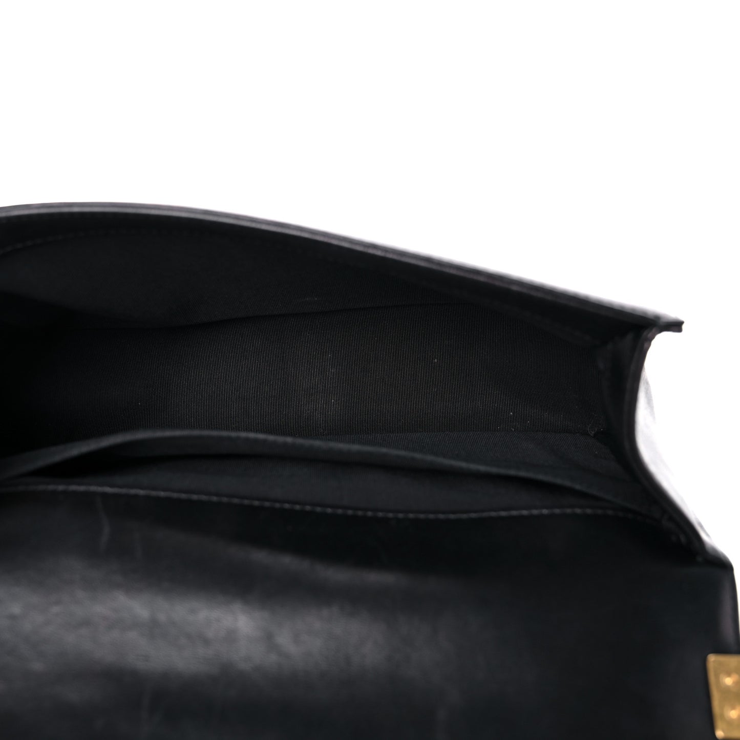 Fabric Chevron Braided Medium Boy Flap Black