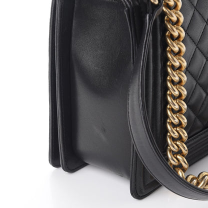 Chanel Lambskin Quilted New Medium Boy Flap Black 9 of 10