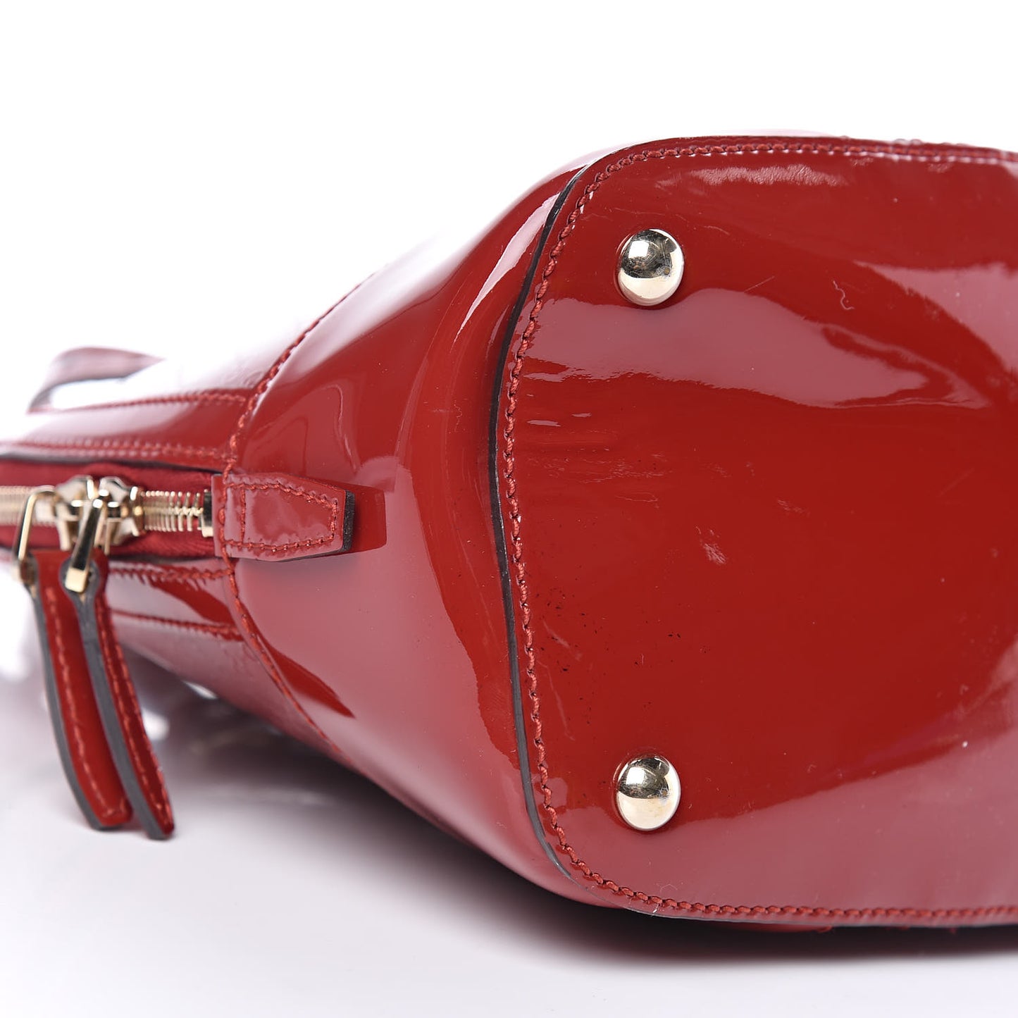 Patent Microguccissima Small Nice Top Handle Dome Bag Rose Bed