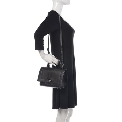 Givenchy Grained Calfskin Mini Shark Lock Satchel Black 2 of 9
