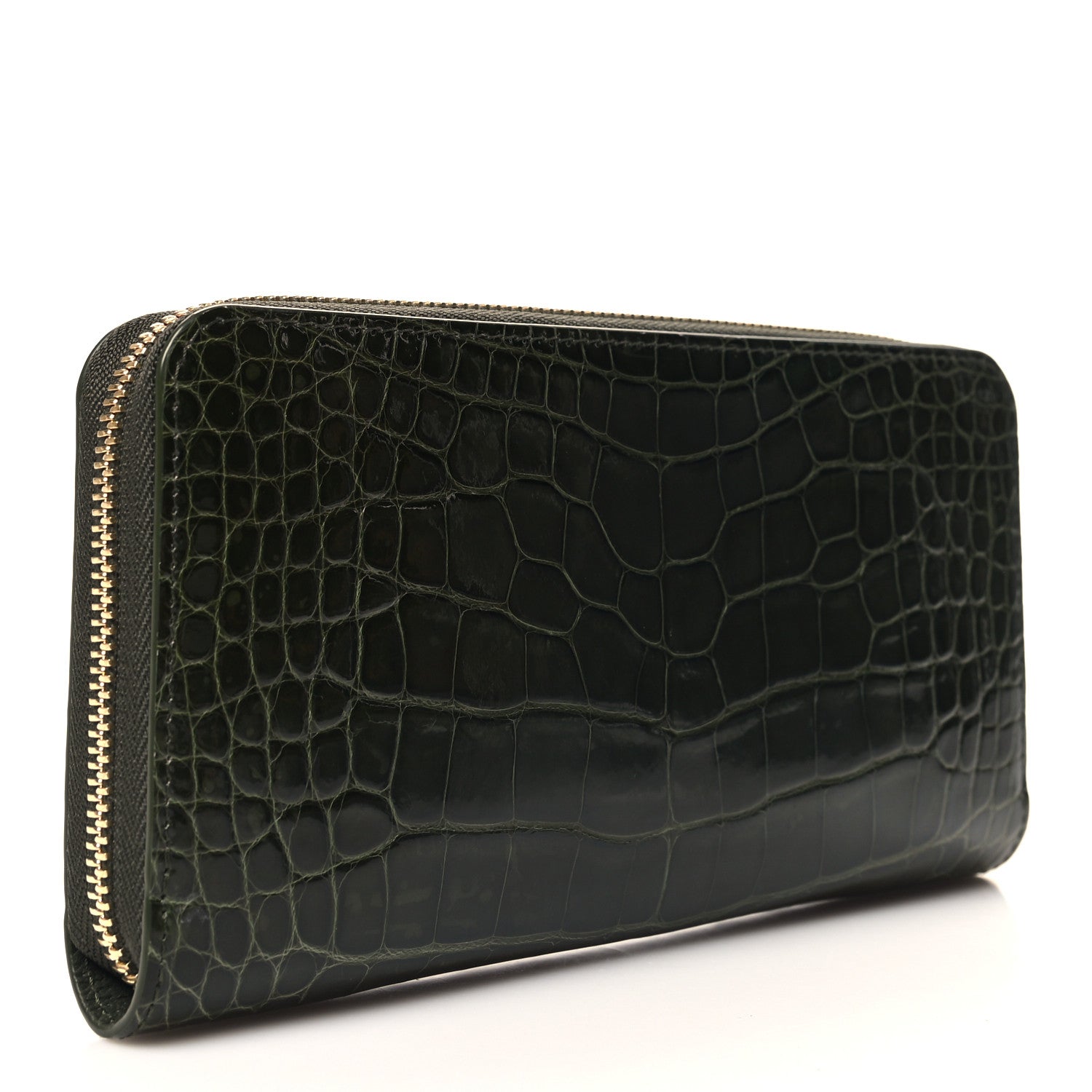 Louis Vuitton Alligator Zippy Wallet Green 3 of 8