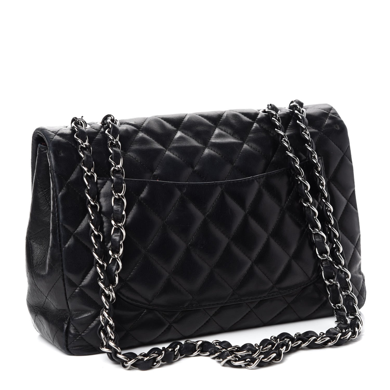 Chanel Lambskin Quilted Jumbo Single Flap Black 3 of 17