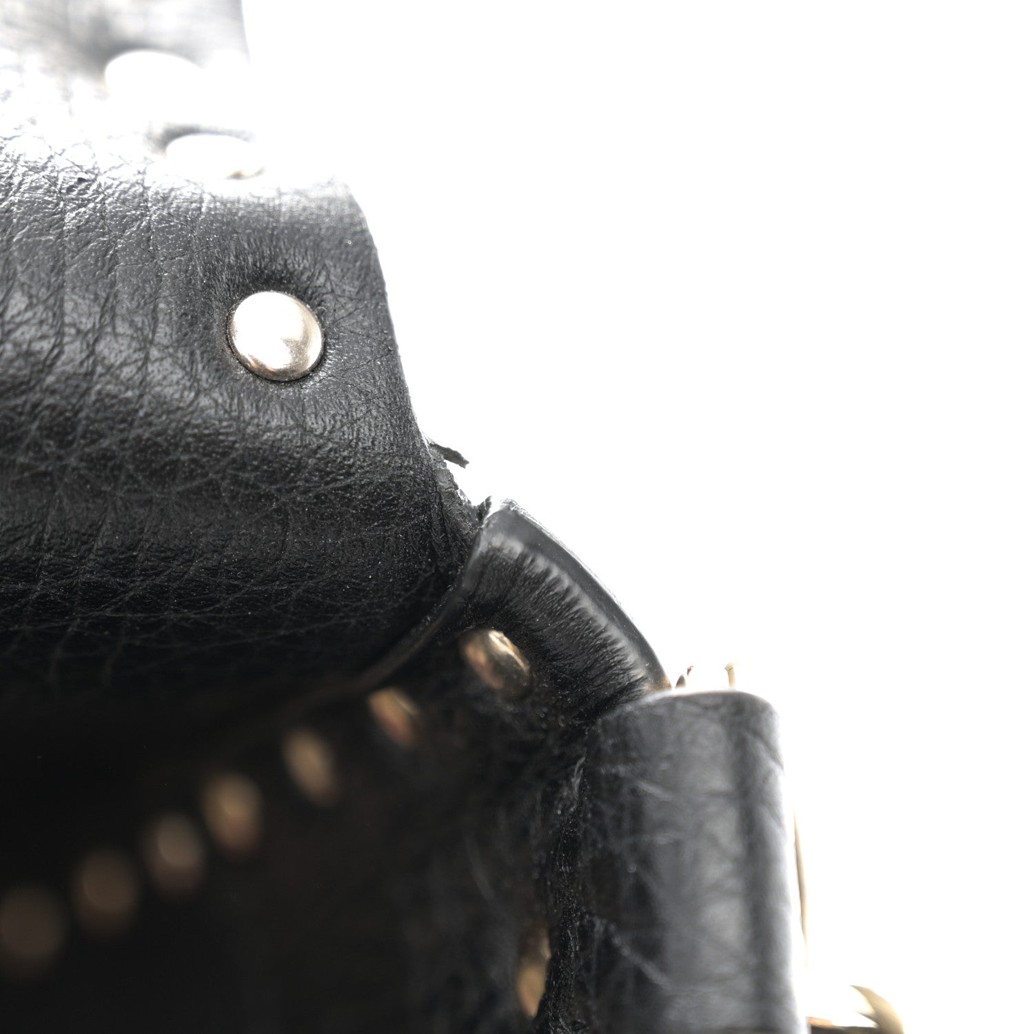 Valentino Garavani Grained Calfskin Rockstud Saddle Bag Black 11 of 12