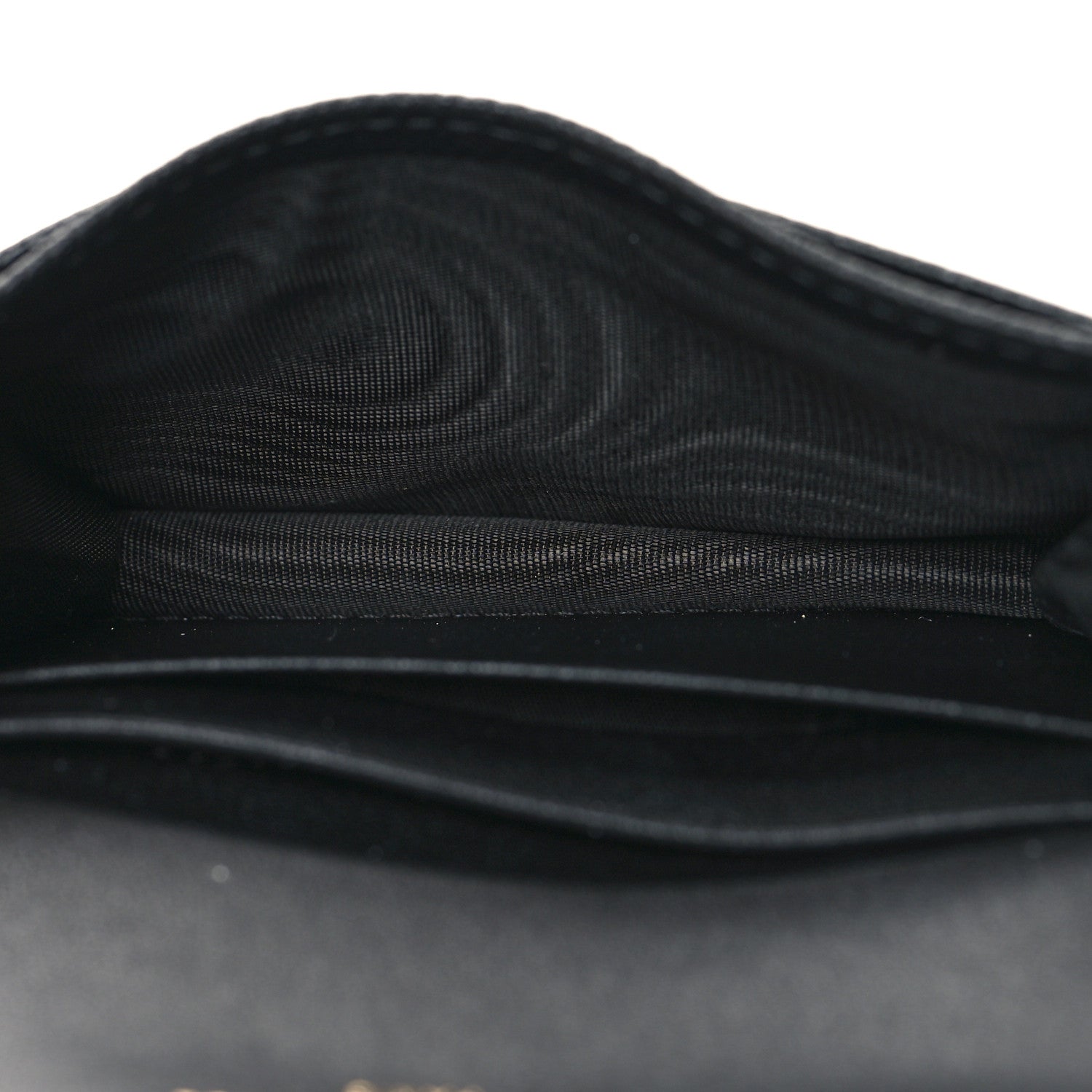 Christian Dior Grained Calfskin Saddle Card Holder Black 5 of 9