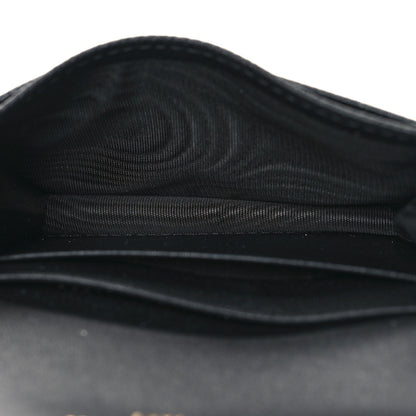 Christian Dior Grained Calfskin Saddle Card Holder Black 5 of 9