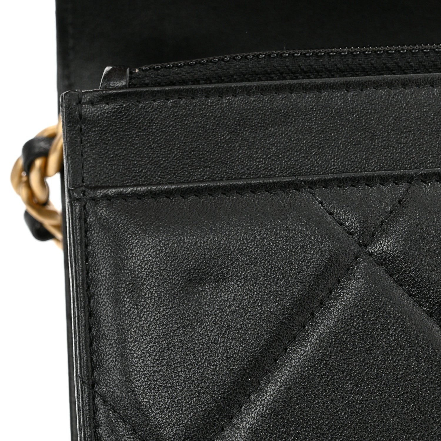 Chanel Lambskin Quilted Chanel 19 Wallet On Chain WOC Black 9 of 12