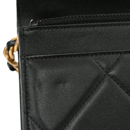 Chanel Lambskin Quilted Chanel 19 Wallet On Chain WOC Black 9 of 12