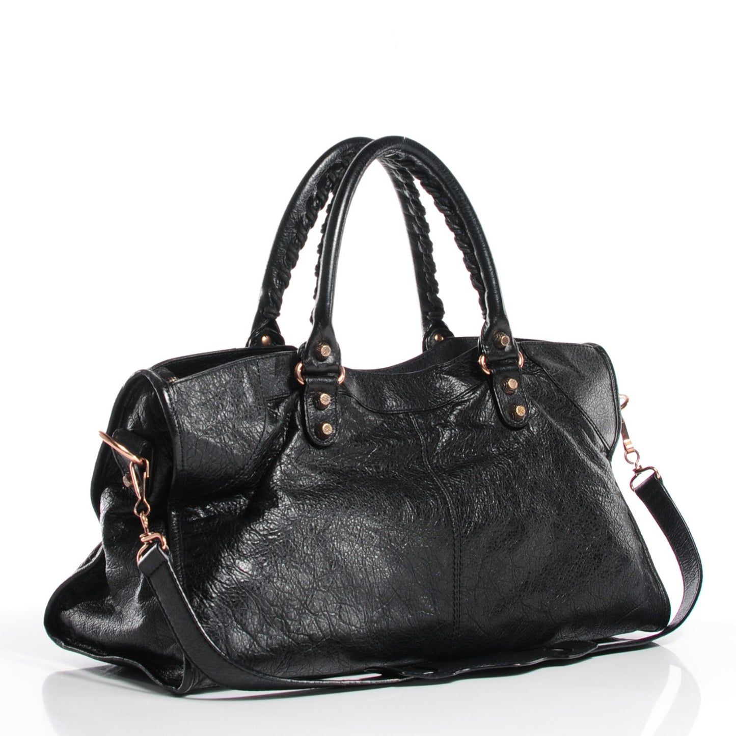 Agneau Giant 12 Rose Gold Hardware Part Time Black