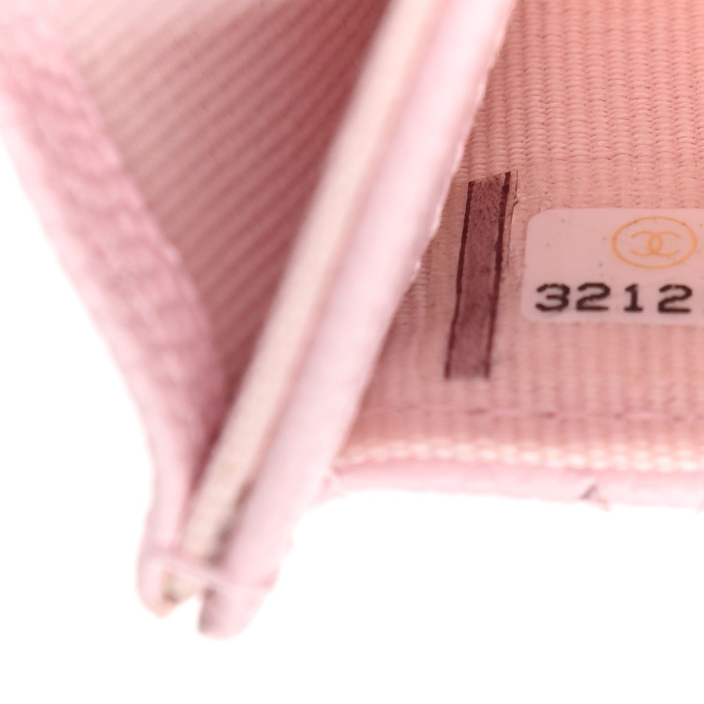 Caviar Quilted Flap Card Holder Wallet Light Pink