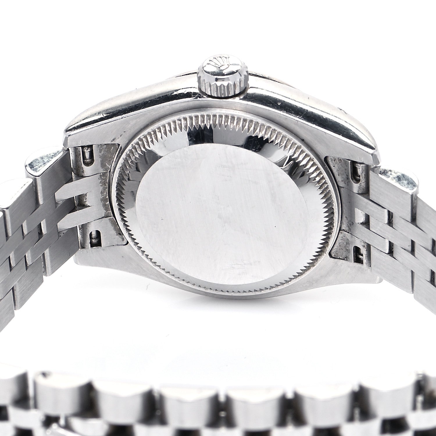 Rolex Stainless Steel 18K White Gold Diamond 26mm Oyster Perpetual Datejust Watch Silver 179174 7 of 9